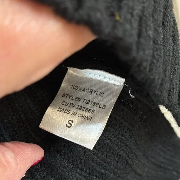 NWT LBLC the label Casey black turtleneck sweater black Sz S - Picture 6 of 7